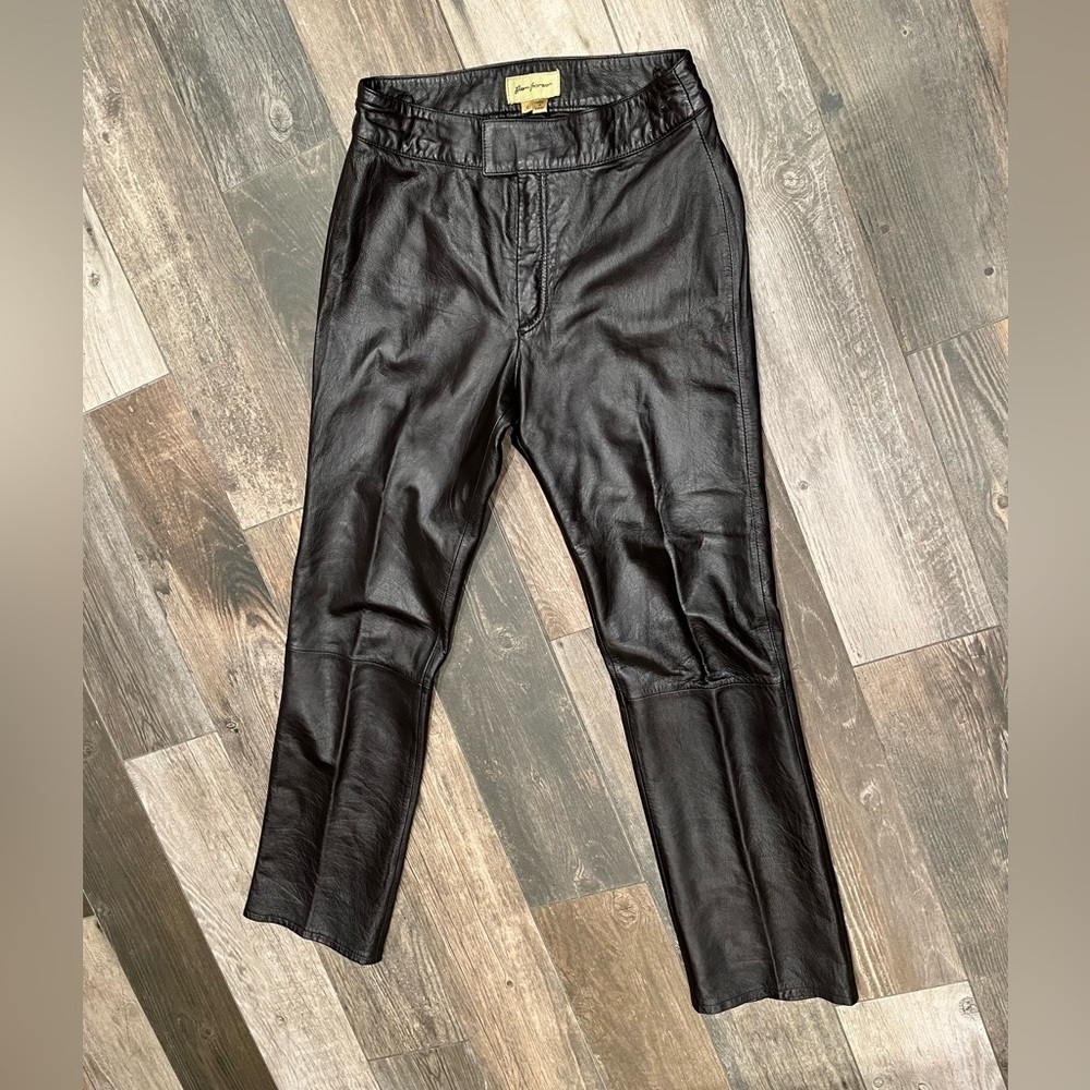 Rem Garson Genuine Leather Pants Women 6 Brown Buttery Soft Biker Y2K VTG 90’s